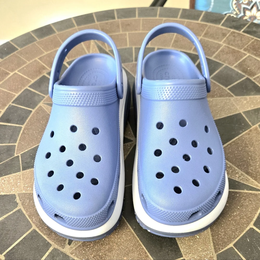 Crocs Mega Crush Platform Clogs in Elemental Blue - Picture 4 of 12